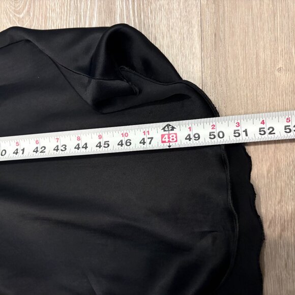 Zara Limited Edition Black Satin Shoulder Tie Camisole Slip On Midi Dress Size S - Picture 6 of 10